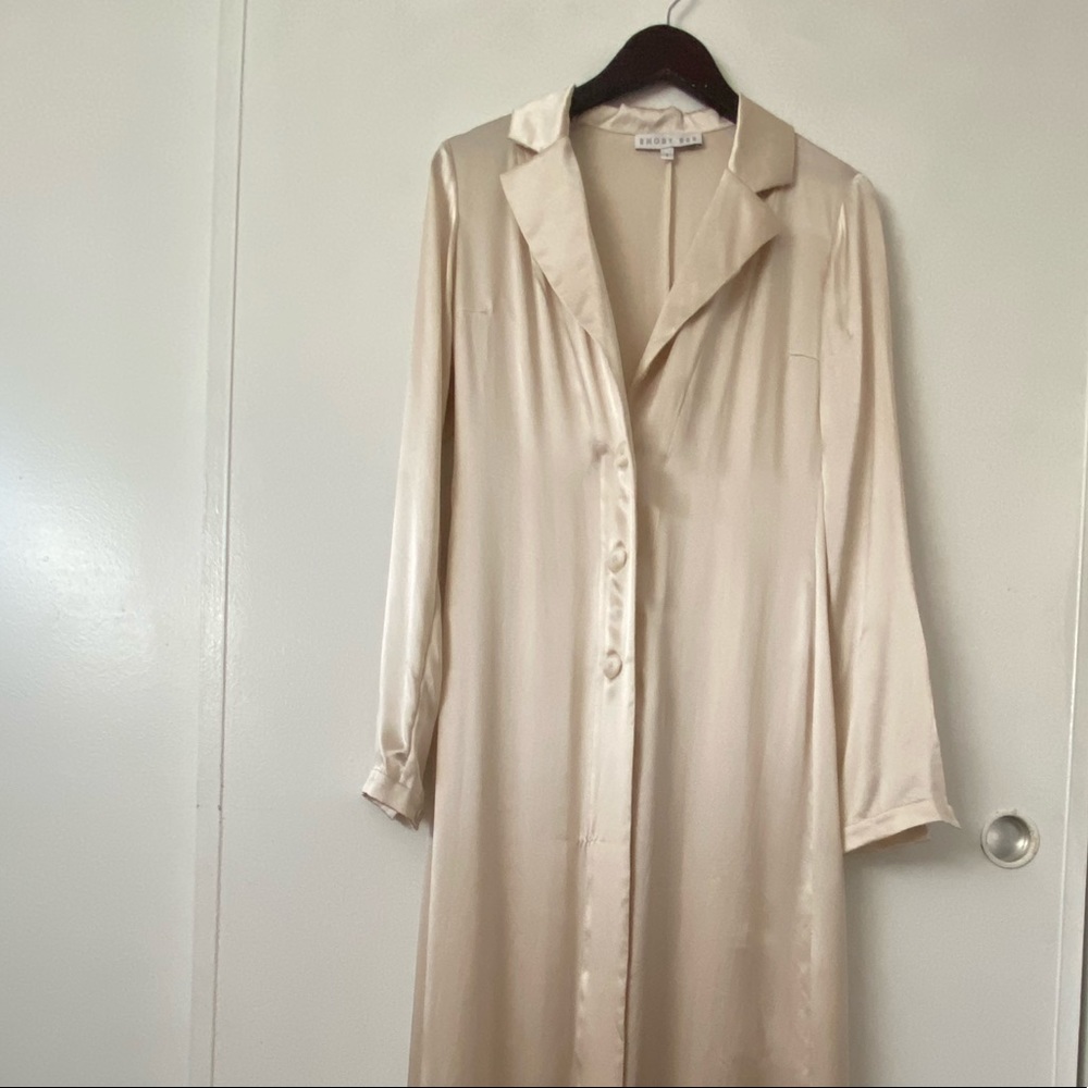 EMORY BEE champagne silk duster